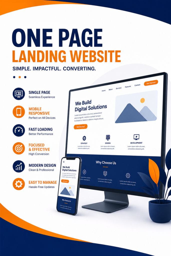One Page Landing Website