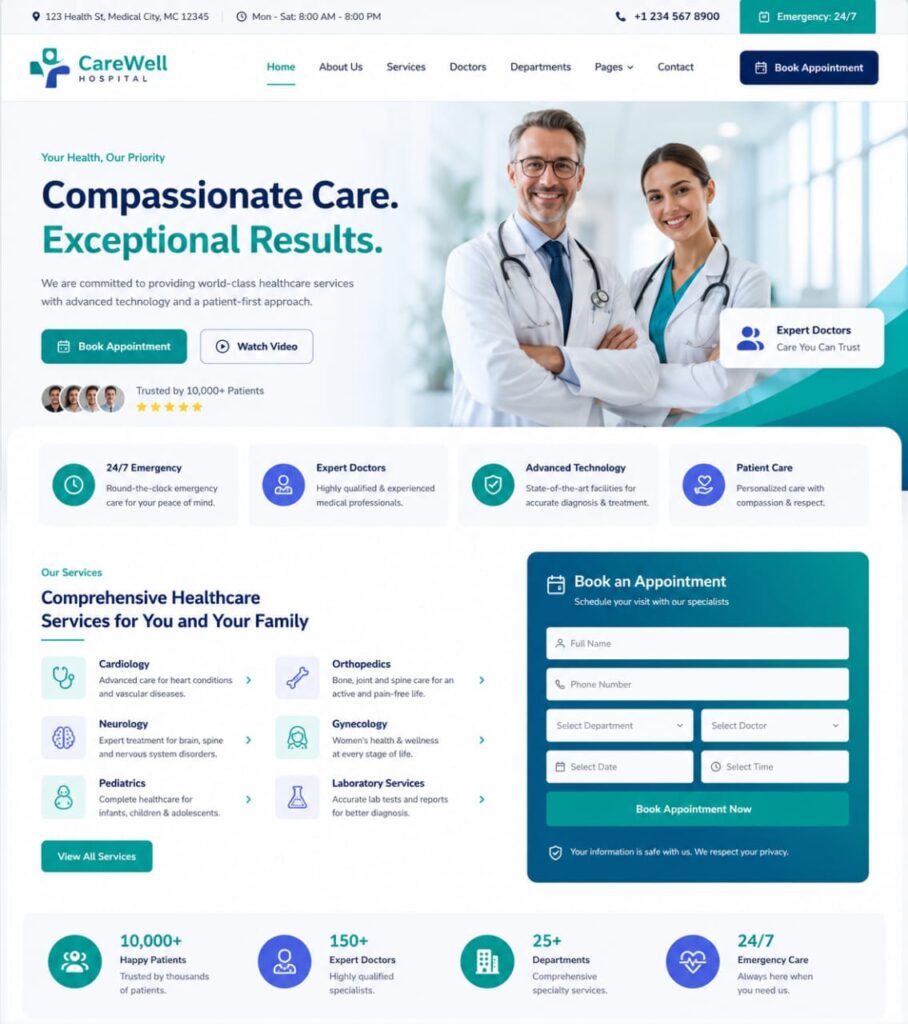 Hospital/Clinic Website
